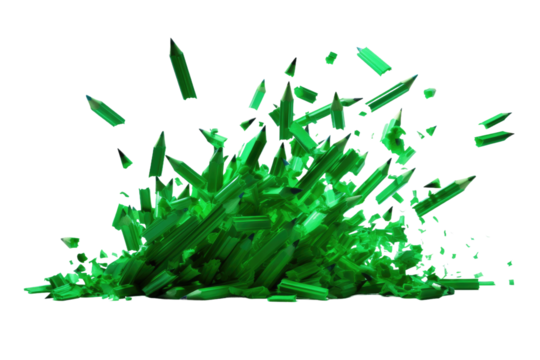 Whimsical Dance of Green Arrows