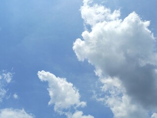 background view of the sky and white clouds