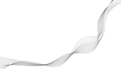 Abstract vector background with grey wavy lines
