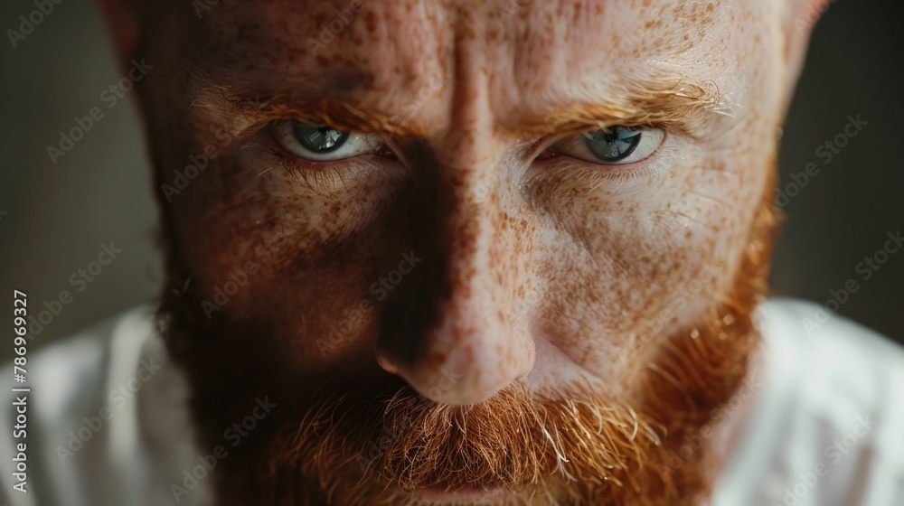 Leinwandbilder a detailed image of a man with a beard. suitable for various projects