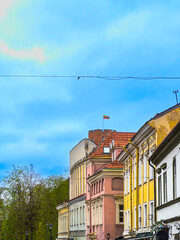 Street view of Vilnius in Lithuania - 786970929