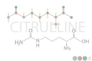 citrulline molecular skeletal chemical formula