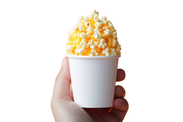Popcorn Paradise: A Red and White Cup of Crunchy Delight