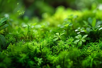 Lush Green Moss: Nature's Tapestry,generative ai