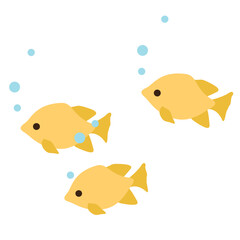 黄色い魚のベクターイラスト