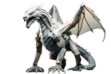 Majestic Red Dragon Perched on Rocky Throne