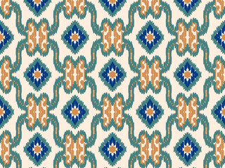 backgroundIkat Flower Pattern Ethnic Geometric native tribal boho motif aztec textile fabric carpet mandalas African