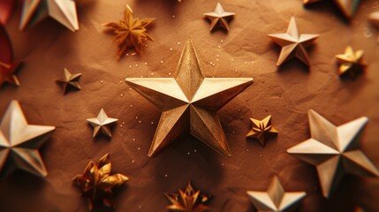 Obraz premium Close up of a star surrounded by other stars. Perfect for astronomy enthusiasts