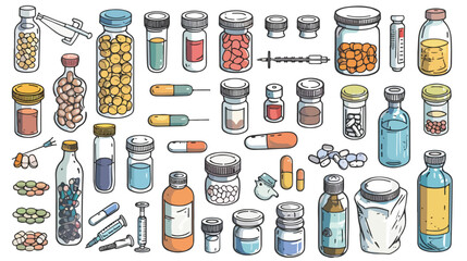 Four Medical equipment Drugs pills capsules inhaler tu