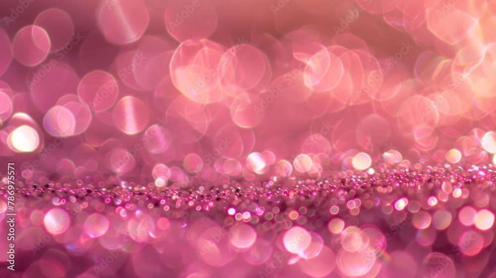 Poster close up of a pink glitter background, perfect for adding sparkle to designs