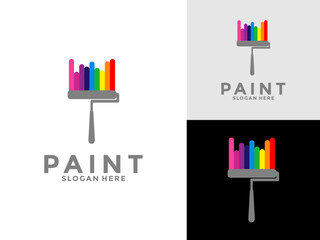 Painting Services Logo Vector, Colorful Paint logo icon Template