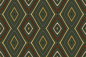 Ethnic abstract ikat art. Seamless pattern in tribal, folk embroidery, and Mexican style. Aztec geometric art ornament print.Design for carpet, wallpaper, clothing, wrapping, fabric, cover, textile