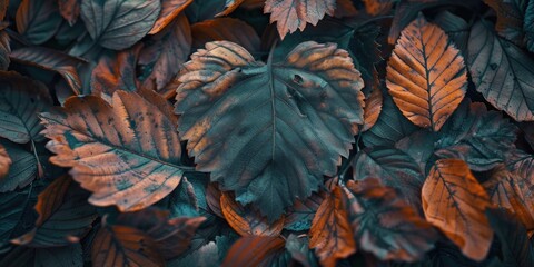 A detailed view of a cluster of leaves, suitable for nature backgrounds