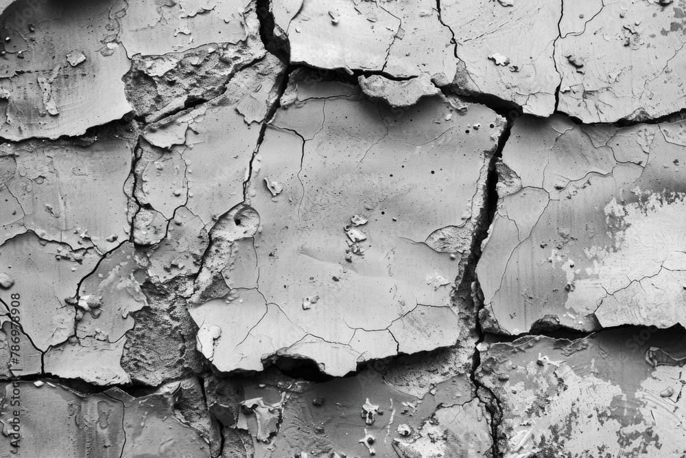 Poster a close-up shot of a cracked wall texture. suitable for background use
