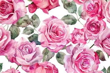 Beautiful pink roses on a clean white background, perfect for various design projects