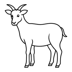 goat isolated mascot,goat silhouette,goat vector,icon,svg,characters,Holiday t shirt,black goat drawn trendy logo Vector illustration,goat line art on a white background