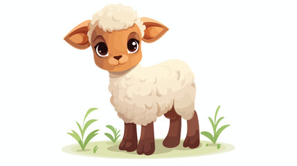 Cute playful lamb vector safari animals jungle wildlife