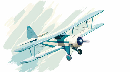 Airplane flying in the sky. Vector illustration 