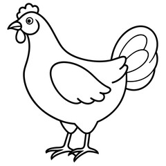 hen and chicken isolated mascot,hen silhouette,hen vector,icon,svg,characters,Holiday t shirt,black hen drawn trendy logo Vector illustration,eggs line art on a white background