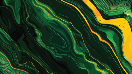Dark Green Yellow vector template with liquid shapes.