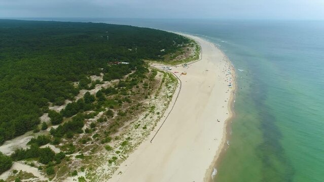 Panorama Beach Baltic Sea Hel Plaza Morze Aerial View Poland
