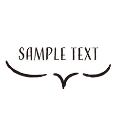 シンプルでおしゃれな手描きの吹き出し(横書き)