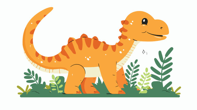 Dinosaur. Vector illustration for printing on fabric