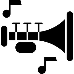 trumpet, music, orchestra, instrument, music instrument Icon