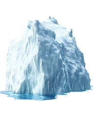 Realistic Massive iceberg isolated on white background