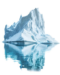 Realistic Massive iceberg isolated on white background