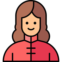 Asian, chinese, female, people, person Icon