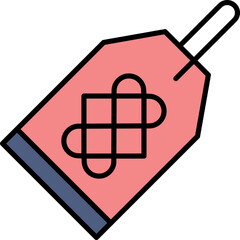 Amulet, china, tag, sale, new year Icon