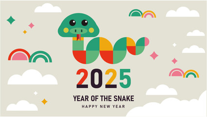 Happy Chinese New Year 2025, banner design