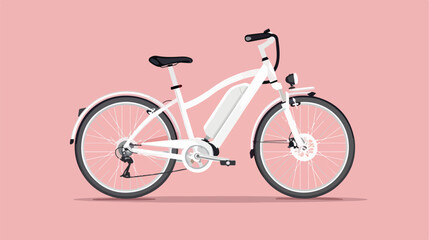 Electric bike - Vector illustration of female e-bike