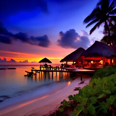 Fototapeta premium Enjoy your honeymoon and vacation in a fantasy world. 