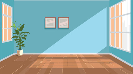 Empty room with Wall Background flat vector isolated
