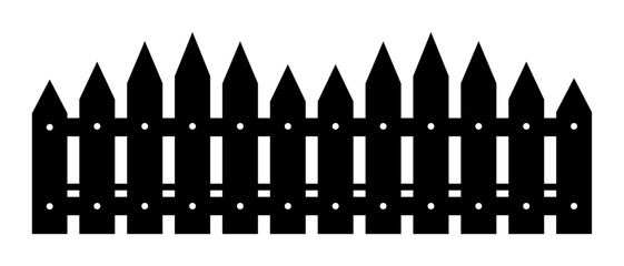 wooden fence silhouette