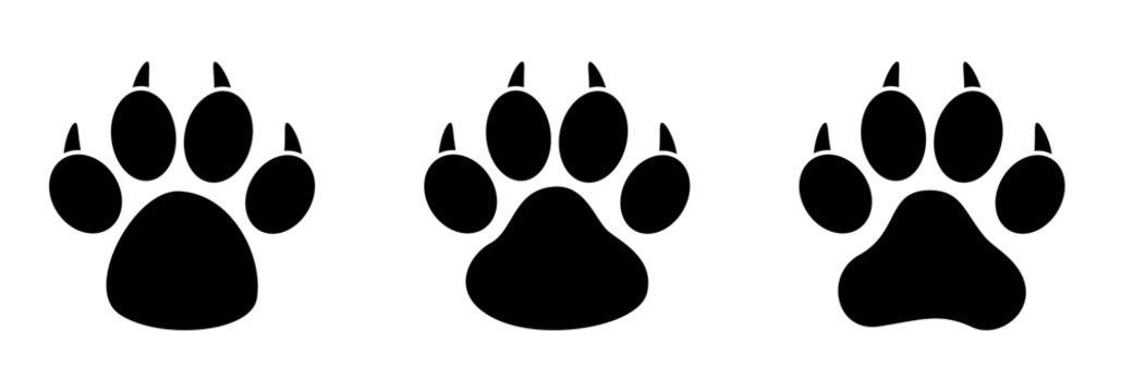 animal paw with claw print