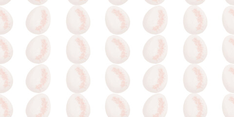 Cute illustration with colorful Easter eggs with watercolor texture, spring banner