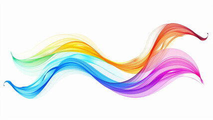 rainbow wavy color lines illustration Vector style