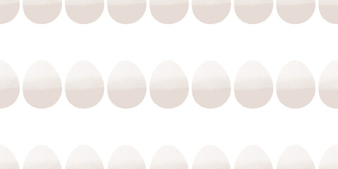 Cute illustration with colorful Easter eggs with watercolor texture, spring banner