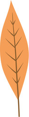 Autumn leaf and stem