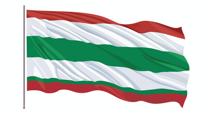 Flag Bulgaria flat vector isolated on white background