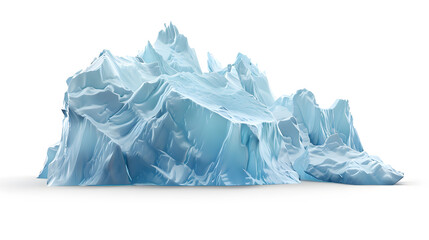 Realistic Massive iceberg isolated on white background