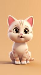 Fototapeta premium Cute kitten illustration