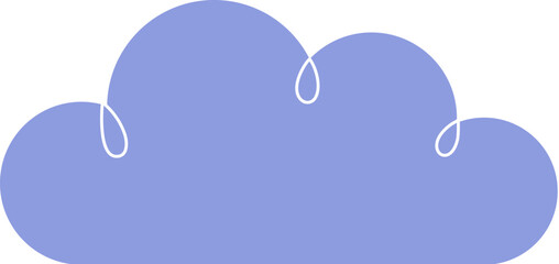 Flat Cloud in purple - 787004317