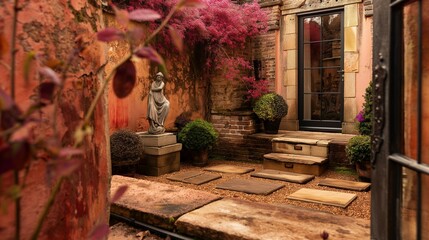 Fototapeta na wymiar Elegant French Garden Design: Capturing the Essence of French Gardening Style