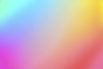 Colorful gradient. Vector. Holographic neon trendy background. Blurred rainbow colored gradient.