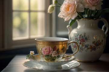 still life with flowers