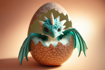  moment a baby dragon breaks free from its shell,